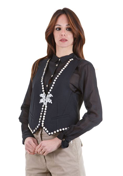 Gilet con bottoni in madre perla e cristalli ricamati a mano FORTE FORTE | Gilet | 13530BISMYJACKET5100